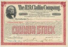 H.B. Claflin Company - Mercantile Store Stock Certificate (Uncanceled) - General picture