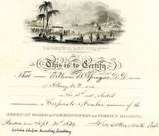 1839 CONN. GOV. JOHN COTTON SMITH, Amer. Missionary Board., PENNIMAN Engraving picture