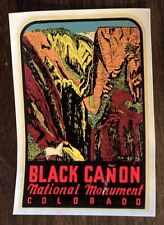 Vintage 1964 - Black Canyon National Monument Decal & Sleeve, Colorado, Souvenir picture