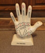 PALMISTRY Large Hand Sculpture, Ceramic Crackle Glaze, Solve Life's Mysteries picture