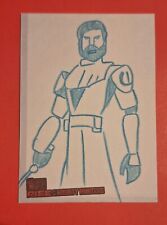 2010 Topps Star Wars Sketch Card ROTBH - Kenobi by Jason Hughes picture