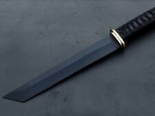 REALLY STUNNING TANTOKNIFE WITH WRAPPED HANDLE WITH LEATHER SHEATH picture