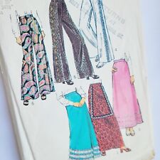 Simplicity 5361 Vintage 70s Wide Leg Pant & Maxi Skirt Pattern Waist 25 picture