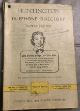 1955 Telephone Directory Phone Book Huntington Indiana Indiana Bell Company picture