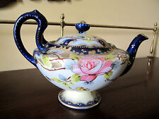 Antique Japanese Hand Painted Nippon Cherry Blosom Marked Teapot Ca 1920's picture