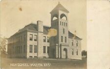 High School Marion Kansas Surface Stains RPPC real photo Postcard 20-4983 picture