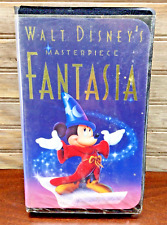 Vintage FANTASIA 1991 Walt Disney Masterpiece VHS #1132 BLACK CLAMSHELL picture