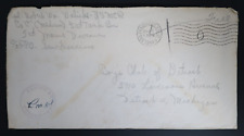 1944 San Francisco California Envelope Boys Club of Detroit Passed Censor picture
