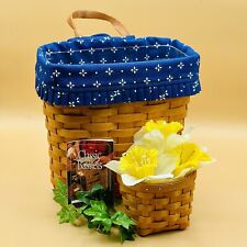 LONGABERGER Tall Key Basket 9.5” w/Liner & Protector + Small Booking Basket * picture
