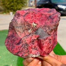 2.56LB Amazing nature pink Rhodonite raw crystal mineral specimens picture
