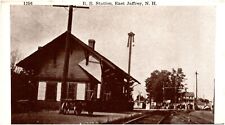 R.R. Railroad Station East Jaffrey New Hampshire NH 1900s Postcard Photo picture