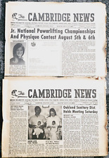 Two Issues of Cambridge Wisconsin Newspaper 1972 picture