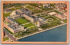 Vtg Boston MA Massachusetts Institute Of Technology Aerial View 1940s Postcard picture