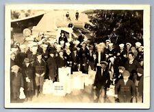 C.1914 WW1 USS NEVADA, NAVY SHIP, SANTA KIDS XMAS DREADNOUGHT, LOT (8) PHOTOS F1 picture