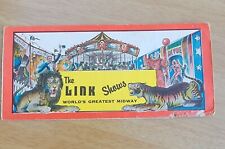 Vintage THE LINK SHOWS  Amusement Park Ticket Circus Midway Admit One Lion Stub picture