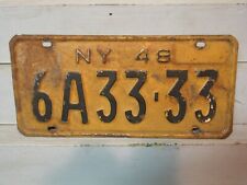 One 1948 NEW YORK  LICENSE PLATE   6A33-33 picture