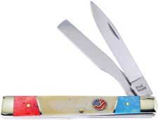 Frost Cutlery Doctors Red & White & Blue Folding Stainless Pocket Knife W120RWB picture