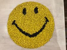 Vintage Melted Plastic Popcorn Smiley Face Retro Window/Wall Hanging 1970's picture