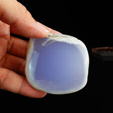 Natural Blue Chalcedony Rough Polished Freeform Stone Crystal Rock Crystal Decor picture