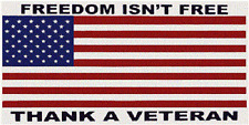 Freedom Isn't Free Thank A Veteran Decal Vinyl Bumper Sticker (3.75