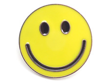 Happy Face Smile Smiley Yellow Have A Nice Day Retro Enamel Lapel Pin picture
