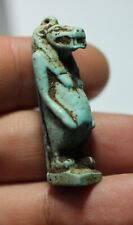 ZURQIEH - ad14613- ANCIENT LARGE FAIENCE TAWERET AMULET, 600 - 300 B.C picture