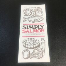 Vintage Simply Salmon Bumble Bee Recipe Booklet Pamphlet Brochure picture