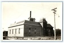c1920's City Light & Power Plant View Stockton Kansas KS RPPC Photo Postcard picture