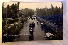 RPPC Xochimilco, Mexico Floating Flower Vendors c1930s Photo Vintage Postcard picture