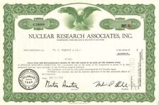 Nuclear Research Associates, Inc. - Stock Certificate - Very Rare Topic - Genera picture