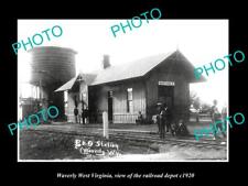 OLD LARGE HISTORIC PHOTO OF WAVERLY WEST VIRGINIA THE RAILROAD STATION c1920 picture