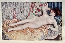 American Artist F. Frieseke | MUJER DORMIDA | Nude Woman Sleeping | Salon de picture