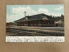 Postcard Owego NY New York D.L. & W. Railroad Depot Train Station 1907 UDB picture