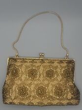 Walberg beaded coin purse Vintage Hong Kong Handbag Gold Evening Bag Retro Mcm picture
