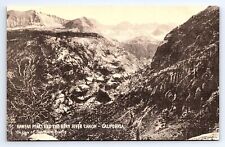 Postcard Kaweah Peaks Kern River Canyon California Southern Pacific Railroad picture