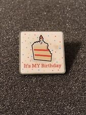 Vintage It’s MY Birthday Cake And Dots Celebration Lapel Pin Baudville Inc. picture