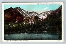 Rocky Mountain Park CO-Colorado Bear Lake Longs Peak Estes Park Vintage Postcard picture