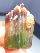 WoW 205Carats Very Unique Quality Beautiful Ti-Color Tourmaline DT Bunch Crystal picture