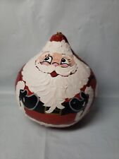 Vintage Santa Hand Painted Goard artisan unsigned picture