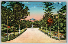 Catania Bellini Garden Entrance Sicily Italy Foreign c1910s Vintage Postcard picture