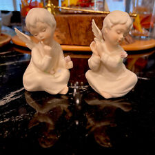 Homeco 1990’s Praying Angels 4 1/2”Figurines Set of 2 picture