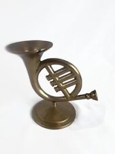 Vintage Brass French Horn Figure Statue 4