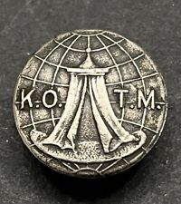 Vintage K.O.T.M. KNIGHTS OF THE MACCABEES Metal Work Stud Button w/Tent (T8) picture