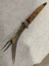 Giesen & Forsthoff Soligen Germany Fixed Blade Knife Timor Antler Handle Sheath picture