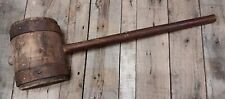 Vintage Early 19th Century Circus Strongman's Wood and Cast Iron Hammer picture