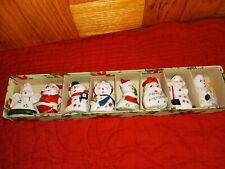 Vintage Commodore Christmas Card Place Settings Figures Ceramic JAPAN wi Box picture