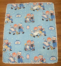 VTG Raggedy Ann Andy Home Sweet Home Tie Quilt Love One Another Bobbs-Merrill picture