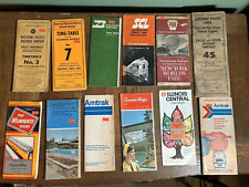 Lot of 12 vintage US passenger train Schedules time tables picture