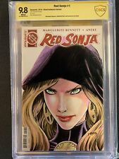 Red Sonja #1 Sketch cover CBCS 9.8 ss signed and original art by Jason Metcalf picture