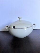 Vintage  Arzberg Porcelain Soup Tureen “Elegance”Gray Band With Gold Germany 106 picture
